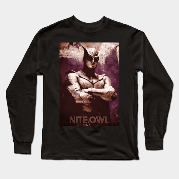 Nite owl Long Sleeve T-Shirt by Durro